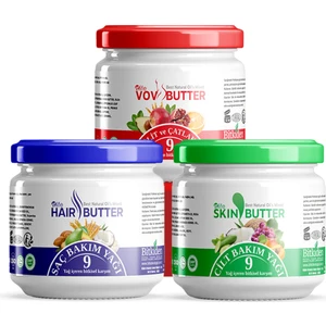 3 Lü Butter Set Hair Butter Vov Butter Skin Butter Tüm Ciltler 190X3 ml