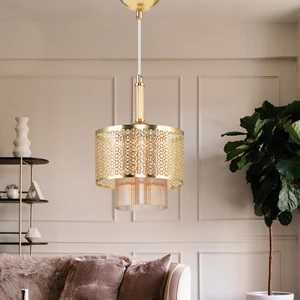 Tekli Motif Sarkıt Avize Gold