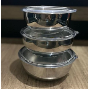 Ahsa Home Çelik Saklama Kabı-Vakumlu Kristal Kapak