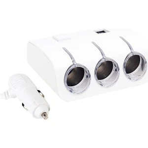 PM-18952 12V/24V Çift Usb'li 3'lü Oto Çakmak Çoklayıcı