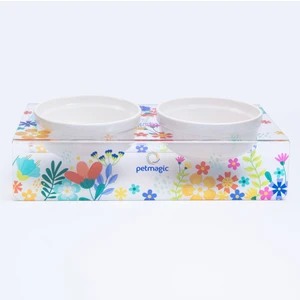 Akrilik Pleksi Evcil Hayvan Seramik Kaseli Mama ve Su Kabı