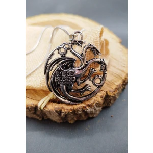 Paslanmaz Kararmaz Çelik Gümüş Rengi Targaryen Fire And Blood 316L Yılan Zincir 60 cm Unisex Çelik Kolye