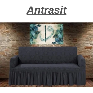 Jakarlı 3 Kişilik Koltuk Örtüsü. Lastikli, Esnek, Yıkanabilir Koltuk, Kanepe, Çekyat Kılıfı