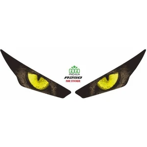 Rks R250 2023 Uyumlu Far Sticker Sarı Göz