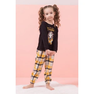 Dmb Kids Kare Desenli Kız Çocuk Pijama Takımı