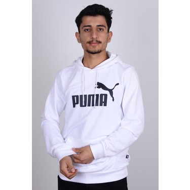 Puma 586688-02 Beyaz Puma Baskılı Kapüşonlu Erkek Sweat Fiyatı