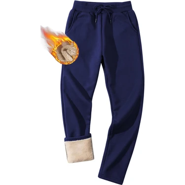 Ghassy Co. Erkek Ultra Termal Kışlık Sherpa Astarlı Aktif Koşu Normal Paça Jogger Eşofman
