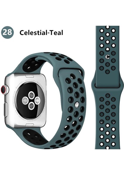 Orijinal Nefes Alabilen Saat Kayışı Iwatch Serisi 7 6 Se 5 4 3 2 1 Apple Watch Için Silikon Watch Band 38MM 40MM 41MM 42MM 44MM 45MM Spor Akıllı Saat Bilezik Bileklik (Yurt Dışından)