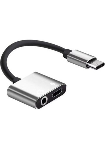 USB Tip C - 3,5 mm Şarj Adaptörü Çoğu C Tipi Cihazla Uyumlu Geniş Uyumluluk Adaptörü (Yurt Dışından)