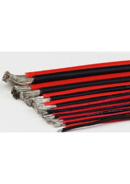 10 Metre/grup Yüksek Kaliteli Tel Silikon 22 24 26 Awg 5m Kırmızı ve 5m Siyah Renk (Yurt Dışından) fırsatları