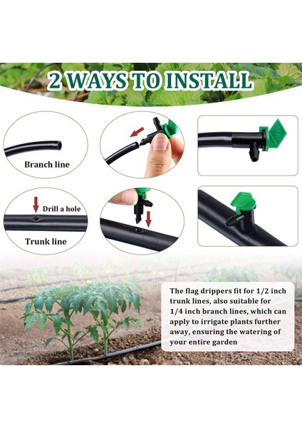 Arelene 60 Parça 4gph Çıkarılabilir Damla Yağmurlama Sulama Damla Verici Bahçe Bayrağı Sulama Damlatıcı, Ağaçlar ve Çalılar Için (Yurt Dışından) fiyatları