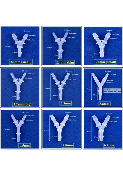 5 Adet 2.4 ~ 12.7mm Pp Y Tarzı Tee Konnektörleri Akvaryum Tankı Hava Pompası Havalandırıcı Hortum Bağlantısı Sulama Sistemi Su Boru Tesisat (Yurt Dışından) fırsatları