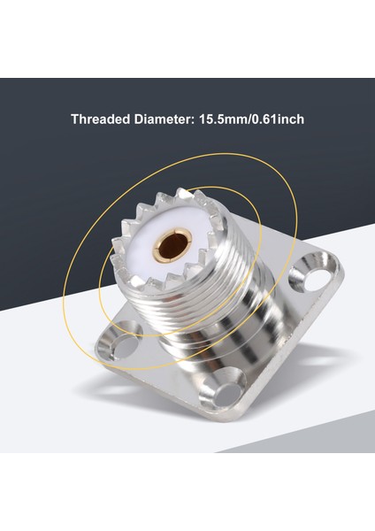 Uhf Dişi SO239 Panel Şasi Montaj Flanşı Güverte Montaj Lehim Kabı Rf Konektörü (Yurt Dışından) modelleri