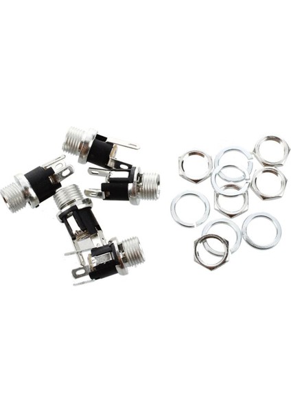 Adet 5.5mmx2.1mm Dc Jack Soket Dişi Panel Montaj Konnektörü (Yurt Dışından)