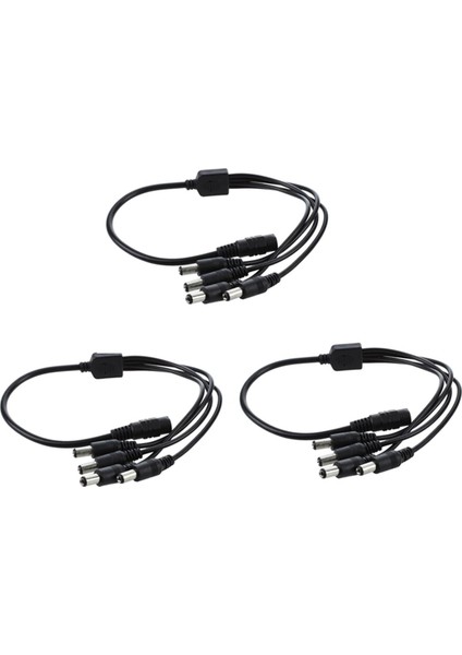 3x 1 Ila 4 Dc 4 Bağlantı Noktalı Splitter Adaptör Adaptör Kablosu Cctv Kamera (Yurt Dışından)