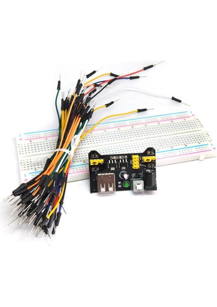 Takım MB102 Yüksek Kaliteli Breadboard Güç Modülü 830 Nokta 65 Jumper Kablosu (Yurt Dışından) fırsatları