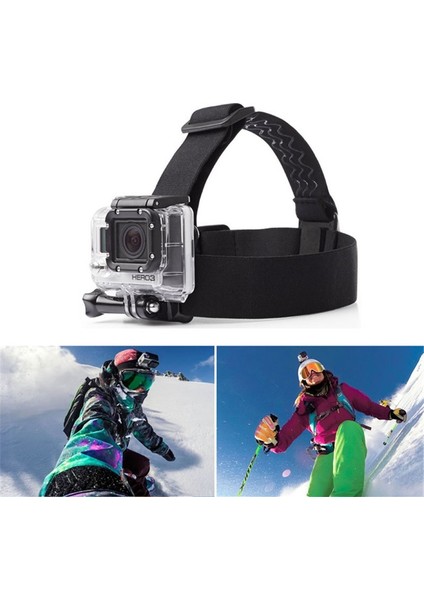 Gopro Için Elastik Kafa Kayışı Go Pro Kamera Için Kaymaz Ayarlanabilir Kemer Montajı (Yurt Dışından)