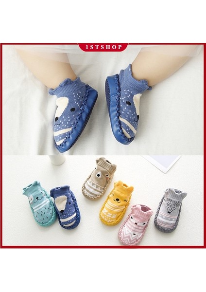 Moda Bebek Çorap Kauçuk Tabanlar ile Bebek Çorap Yenidoğan Sonbahar Kış Çocuk Kat Çorap Ayakkabı Kaymaz Yumuşak Taban Çorap (Yurt Dışından) modelleri