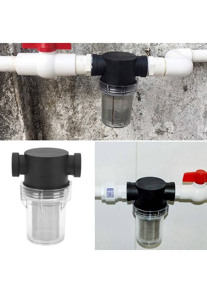 Sediment Için Bahçe Hortumu Filtresi-2x Bahçe Hortumu Filtre Eki-Siyah ve Şeffaf (Yurt Dışından) modelleri