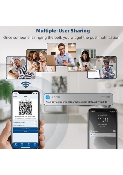 Kablosuz Kapı Zili Wifi Akıllı Video Kapı Zili Hd Gece Görüş Pır Hareket Algılama Ir Alarm Güvenlik Görsel Kapı Zili Kamera (Yurt Dışından) modelleri
