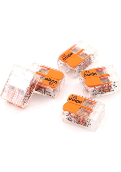 Sıcak 5 Adet Satış Wago 221-412 Kol-Somun 2 Iletken Kompakt Konnektör 10 Pk Bakır Tel Bağlantısı (Yurt Dışından)