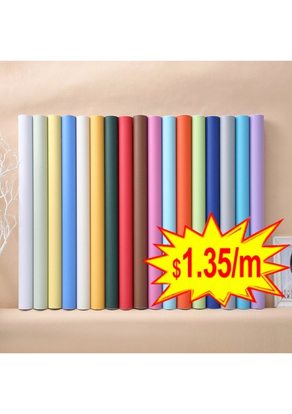 Pvc Mat Duvar Kağıdı Kendinden Yapışkanlı Düz Renk Ev Dekor Yatak Odası Mobilya Dekoratif (Yurt Dışından) modelleri