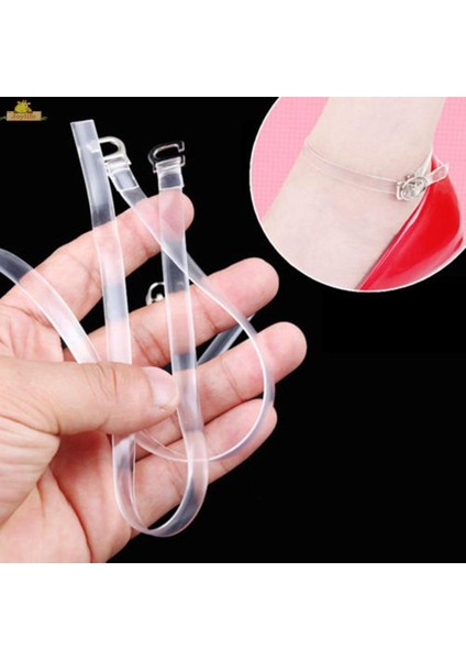 Bayan Silikon Tutucu Aksesuarları Şeffaf Çıkarılabilir Topuklu Ayakkabı Askısı Bandı (Yurt Dışından)
