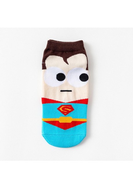 Süper Kahraman Marvel Adam Kadın Unisex 36-42 Çorap Ayak Bileği Pamuklu Çorap Spor Çorapları (Yurt Dışından)