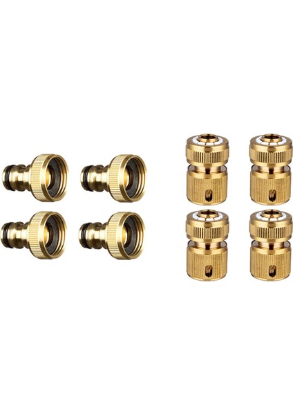 Adet Bahçe Su Hortumu Boru Bağlantı Musluğu Erkek Musluk Konnektörleri ve 4 Adet Pirinç Boru Bağlantısı Hortum Ucu Hızlı Bağlantı (Yurt Dışından) fiyatları