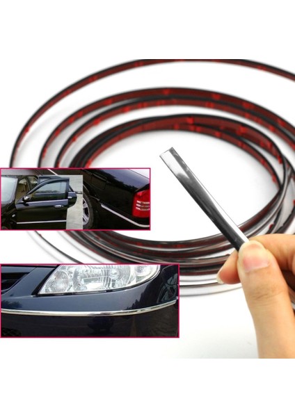 【hazır Stok Evrensel 6mm 15MM 18MM 22MM Araba Krom Şekillendirici Dekorasyon Kalıplama Trim Şerit (Yurt Dışından) fırsatları