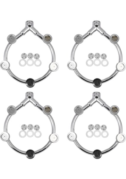 4x Paslanmaz Çelik Fan Halkası 5 Nozul Koltuklu Püskürtücü Su Buharlı Vantilatör Halkası Su Püskürtücü Ince Sis Halkası (Yurt Dışından) indirimleri