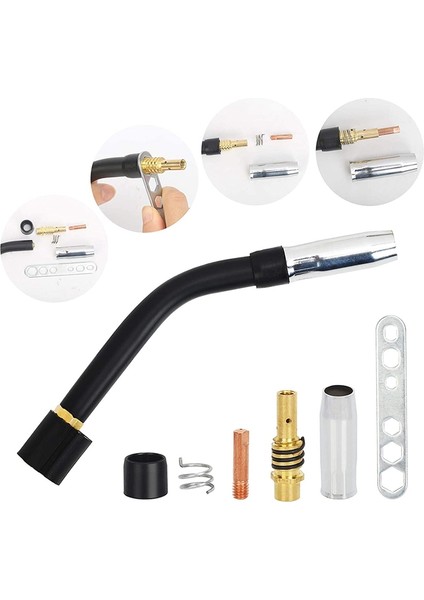 Zoroom 27 Adet MB15 Nozullar Iletişim Ipuçları Mıg Kaynakçı Torch Kiti Kuğu Boyun 15AK Mıg Kaynak Torch (Yurt Dışından)