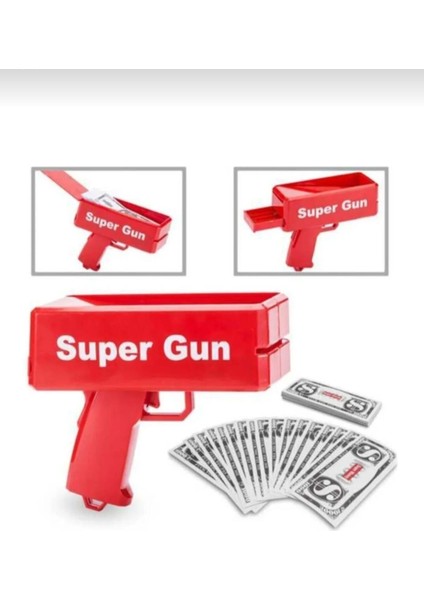 Zens Shop Super Money Gun Para Saçma Tabancası - Kırmızı