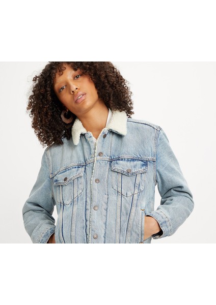 Ex-Boyfriend Sherpa Trucker Ceket