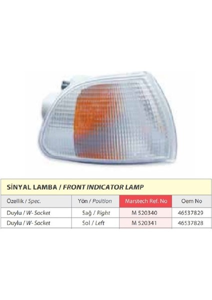 Fiat Palio Siana Sağ Arka Duylu Stop Lambası 1997-2001 -46537829
