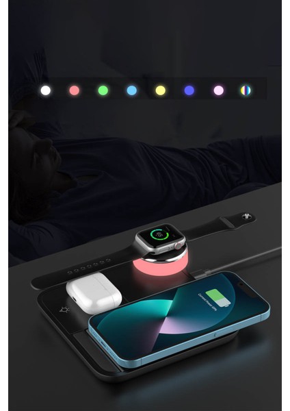 Wireless Charger 4 In 1 Siyah