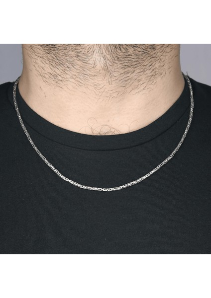 Gümüş Kral Zincir 925 Ayar Gümüş 2 mm indirimleri