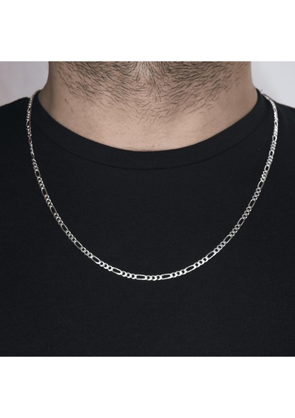 Gümüş Figaro Zincir 925 Ayar Gümüş 3.5 mm indirimleri