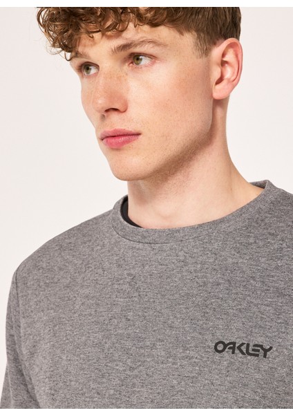 Gri Erkek Bisiklet Yaka Baskılı Sweatshirt FOA404798 Roam Commuter Rc Crew Swe indirimleri