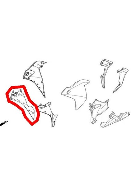 Honda CBR250R 2011-2013 CBR125R Sağ Ön Büyük Grenajı Iç Panzolotu Panzilotu A fiyatları