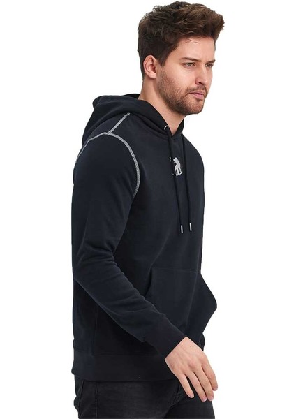 Snowboard Nakış Logo Baskılı Gri Sweatshirt