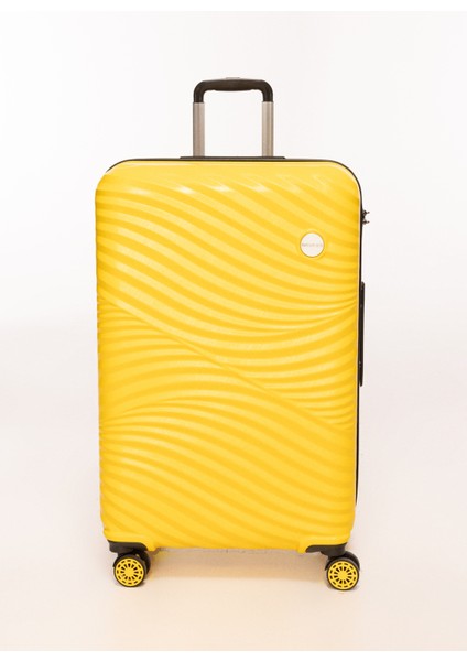 Nasa U.s Sarı Unisex Büyük Boy Çekçekli Sert Valiz Sahara