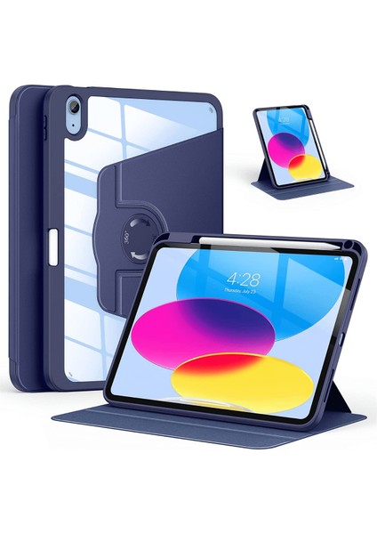 10.9 Inc 10.nesil Uyumlu 360° Dönebilen Standlı Pino iPad Tablet Kılıfı