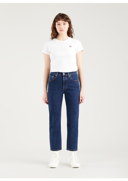 501® Original Crop Jean Pantolon - Salsa Stonewash - Indigo indirimleri