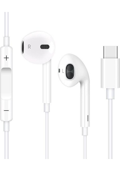 Iphone 15 - 15 Pro - 15 Pro Max - 15 Plus Direk Tak Çalıştır Uyumlu Yeni Nesil Usb-C Mikrofonlu Type-C Kablolu Kulaklık modelleri