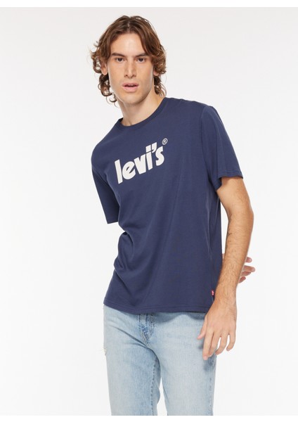 Levi's Bisiklet Yaka Mavi Erkek T-Shirt A2082-0095