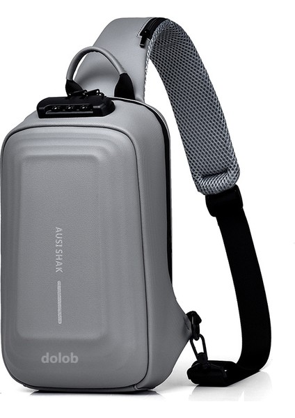Iş Erkek Sert Kabuklu Motosiklet Erkek Göğüs Trendi Crossbody Erkek Göğüs Çanta (Yurt Dışından)