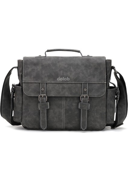 Avrupa ve Amerikan Trendy Retro Erkek Omuz Pu Deri Resmi Belge Erkek Crossbody Çanta (Yurt Dışından)