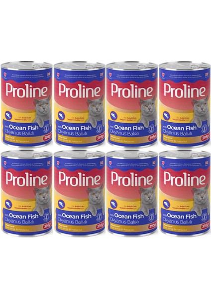 Proline Okyanus Balıklı Yetişkin Kedi Konservesi 395 Gr*8 Adet