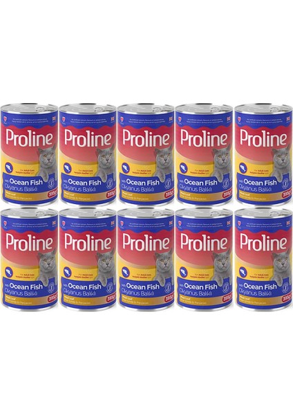 Proline Okyanus Balıklı Yetişkin Kedi Konservesi 395 Gr*10 Adet